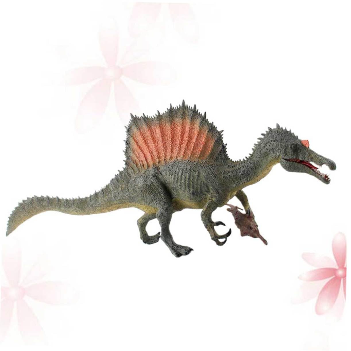 Beaupretty Figura Realistica di Spinosauro, Dinosauro in Plastica Mascella Mobile, Decorazione per Scrivania e Casa, Figura Preistorica
