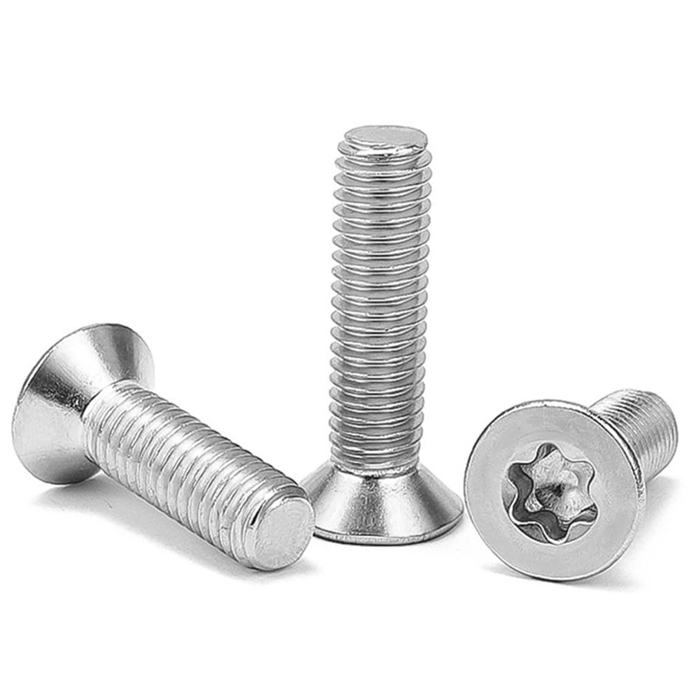 KINDOYO M5 x (12-35mm) Senkkopfschrauben Torx - Silber Torx Edelstahl A2 V2A Senkkopfschraube TX Senkschrauben Maschinenschrauben für Maschinen Möbel 20 Stück