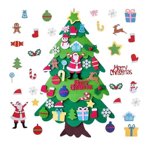 Albero di Natale in feltro per bambini, set fai da te da con...