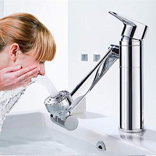 Robinet d'eau pivotant 360 degrés en laiton or et noir pour évier chic