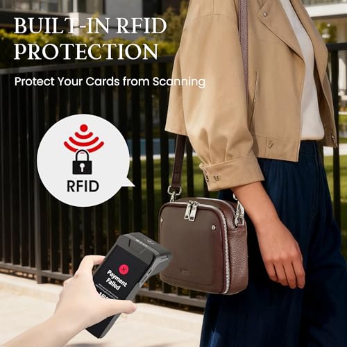 Image of befen Genuine Leather Crossbody Bags for Women, RFID Leather Purses
