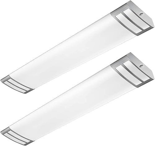 ANTLUX Lámpara LED de 4 pies, 50 W, 5600 lm, luz LED lineal de montaje empotrado, 4000 K, 4 pies, lámparas LED de techo de cocina para sala de