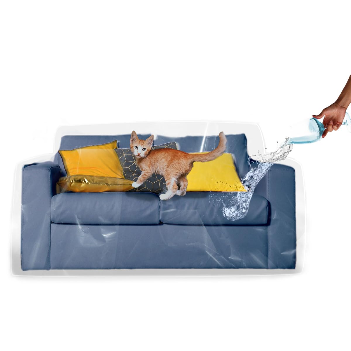Covers For The Home Clear Vinyl Furniture Protector - Loveseat Cover - 84" W x 40" D x 36" H Rear, 18" H Front