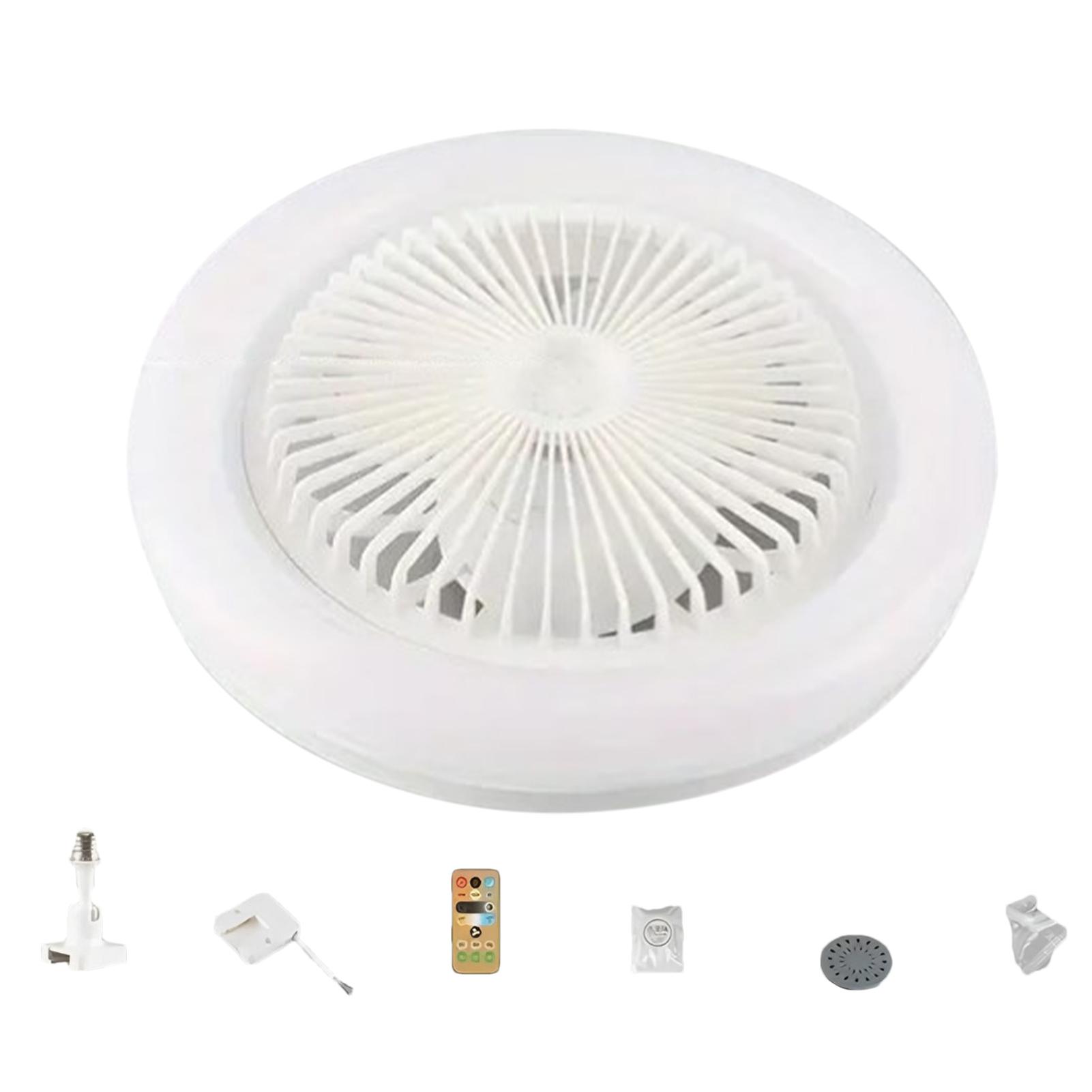 Ventilador de techo con luz, Ventilador Silencioso con Mandos a Distancia 30W, Ventilador con Luz Lámpara LED, Pequeno 3 Aspas Luz Ventilador Techo LED, 26cm Ventilador de Techo
