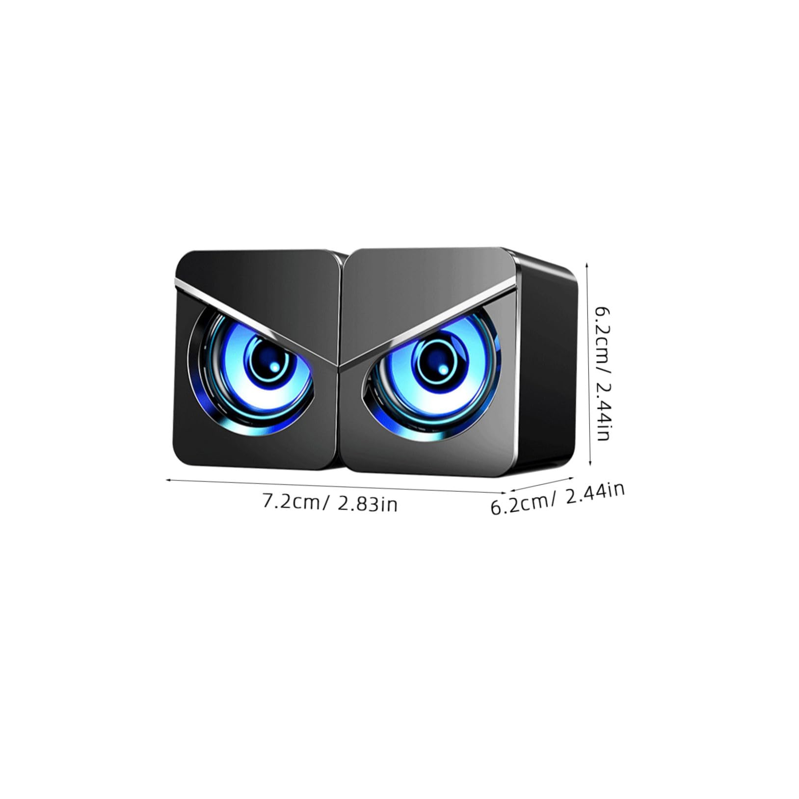 SHINEOFI Altavoces para Computadora de Escritorio 1 Par Negro Abs 3w