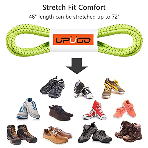 Image of UpUGo Elastic Shoe Laces, No Tie Shoe Laces Tieless for Kids, Adults, Elderly, One Size Fit All