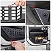 Front Door Pocket Metal Storage Box for Jeep Wrangler JL JLU 4XE 2018-2025 & Gladiator JT 2020-2022 2023 2024 2025 Accessories Door Storage Organizer(Not Power Seat) (Grille Black Front Door)