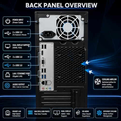 Image of RK-Gaming Desktop PC | Core i7-3770 3rd Gen | 16 GB DDR3 RAM | 512GB M.2 SSD | HDMI | USB 3.0 | Wi-Fi | RGB Cabinet | Windows 11 | Office Ready