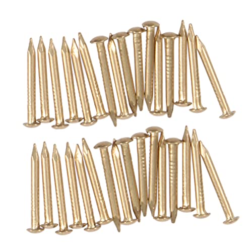 BESPORTBLE 2sets Clavos para Muebles 8mm de Latón Decorativos Cabeza Redonda para Manualidades y Tapicería 200 piezas x 2 miniatura 2