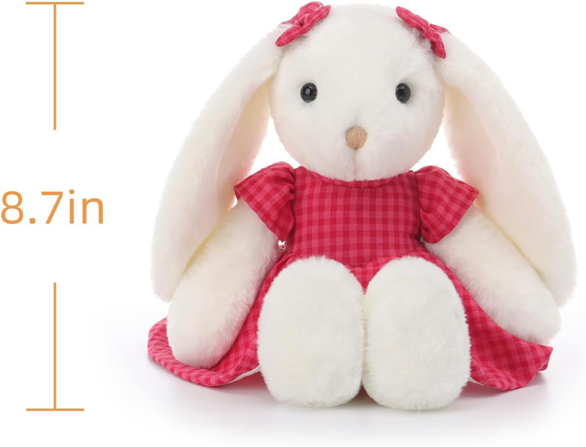 Apricot Lamb Berry Bunny Stuffed Animals for Kids, Soft Cute Plush Toys for Baby Girl and Boy, 8.7 Inches