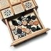 WE Games The Royal Game of UR - Wood Board with Storage Drawer | One of The Oldest Strategy Games in The World