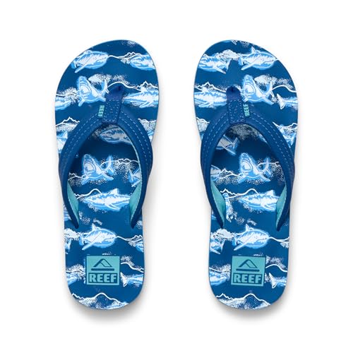 Image of REEF Boys Kids Ahi Beach Flip Flop, Soft Cushion Footbed, Water Friendly