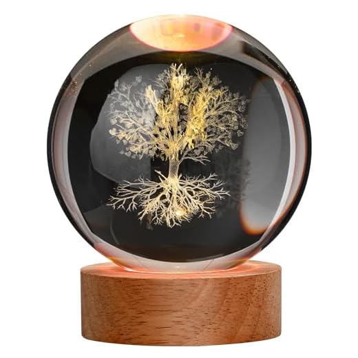 3D Tree Night Light Crystal Ball