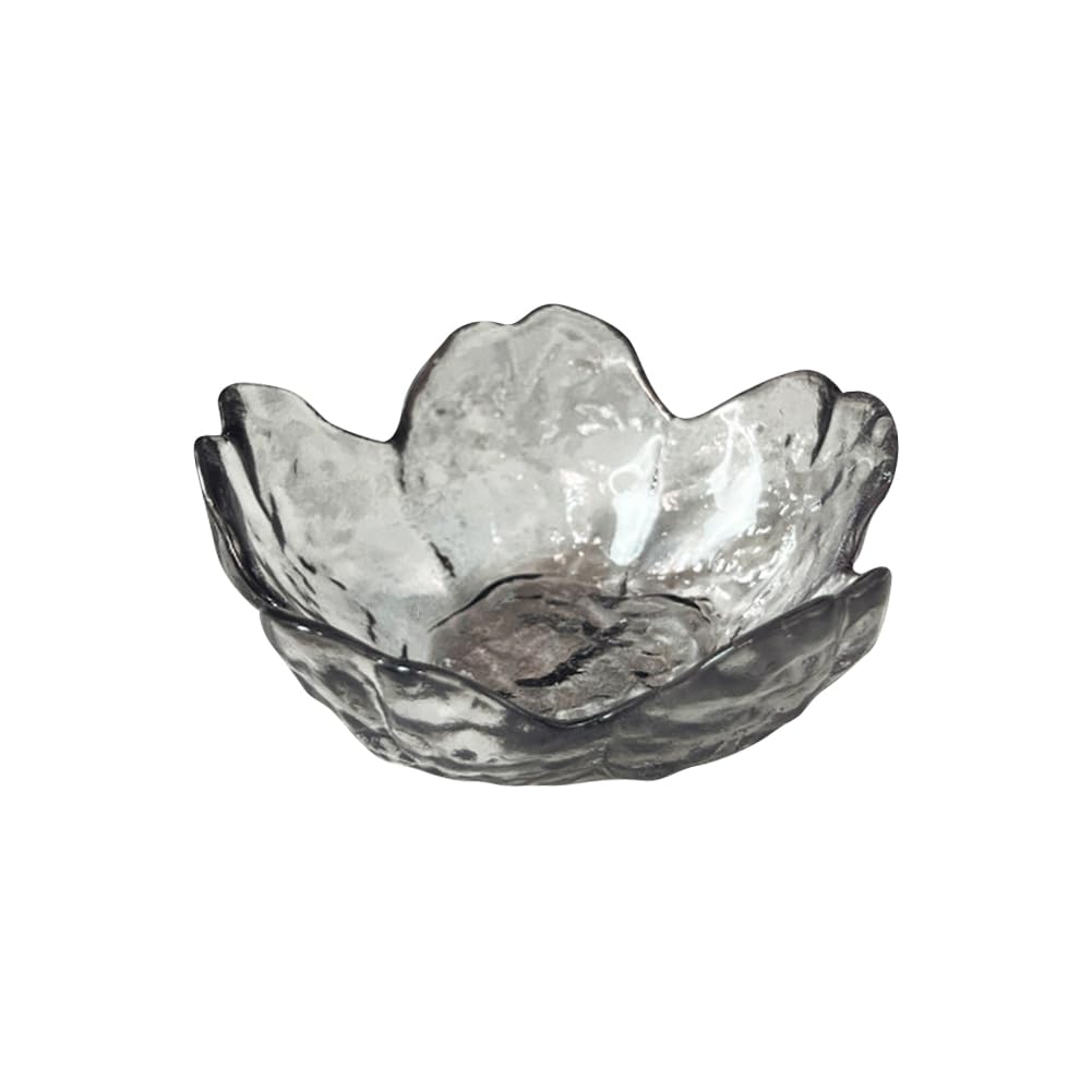 Joli bol à bijoux pour salle de bain fleur en verre gris moderne
