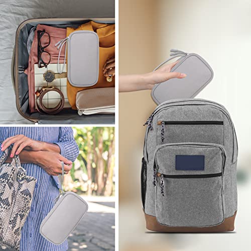 Image of Elonbo Diabetic Supplies Storage Bag, Portable Glucose Meter Carrying Case, Insulin Pen and Medication Travel Case for Glucose Meters, Insulin Pen, Test Strips, Lancets, Syringe, Small Ice Pack, Grey