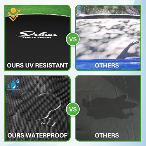 Simple Deluxe Replacement Trampoline Mat, Round, Black, UV Resistant, Fits 14ft Trampoline, 88 Springs, Waterproof, Anti-Slip, Anti-Static, 1 Year Warranty by Simple Deluxe - Image 2