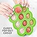WeeSprout Silicone Freezer Tray with Clip on Lid Perfect Food Storage Container for Homemade Baby Food, Vegetable, Fruit Purees, and Breast Milk (Bright Green, Ten 1.5 Ounce Sections)