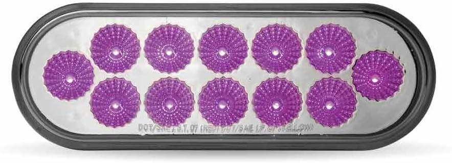 TRUX TLED-OXRP Stop, Turn & Tail Light, Oval, Dual Revolution, Red/Purple, Led