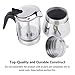 Geesta Premium Crystal Glass-Top Stovetop Espresso Moka Pot - 4/6/ 9 Cups - Stainless Steel Coffee Maker- 160ml/5.6oz/4 cup (espresso cup=40ml)