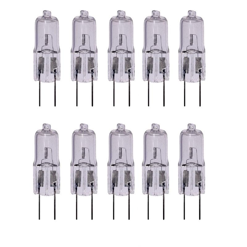 UGEFKMQ 10Pcs G4 Lighting Halogen G4 30W 6V Halogen Bulbs 6V 10W Warm White 2 Pin Clear Capsule G4 Lamp Bulbs Dimmable for Instrument Bulb,30W