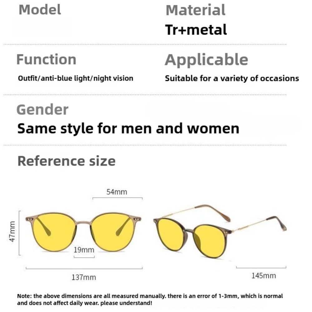 Occhiali antiabbagliamento per la guida notturna, lenti bloccanti, unisex, protezione UV, neri e gialli