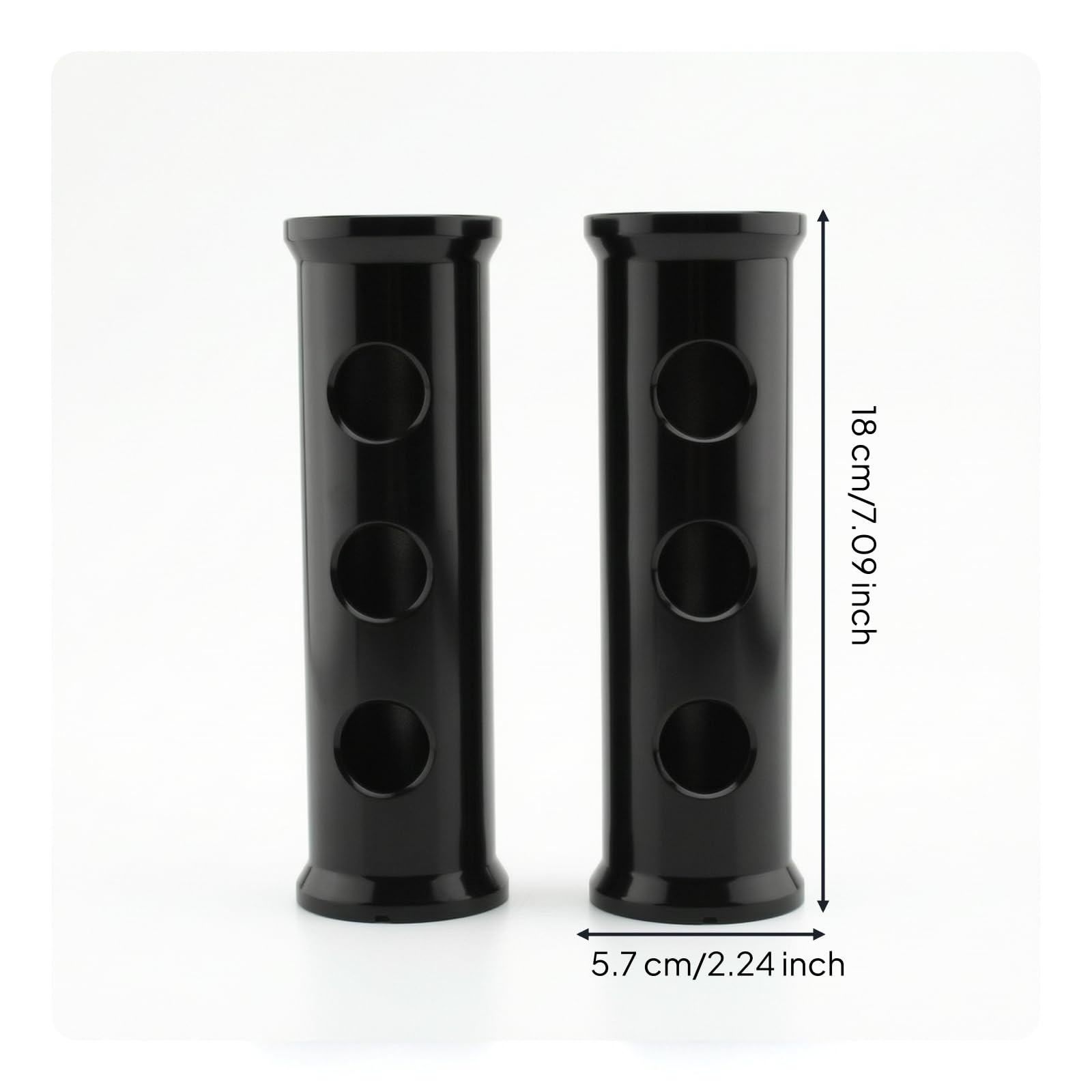 Baoblaze Coprisoffietto Forcella Manicotto Forcella Anteriore Copertura Forcella Tubo Ammortizzatore Alluminio Lucidato Protezione da Detriti Adatto a Cruiser Strada Turismo, Nero B