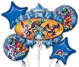 Five Balloon Skylanders Birthday Bouquet Balloons
