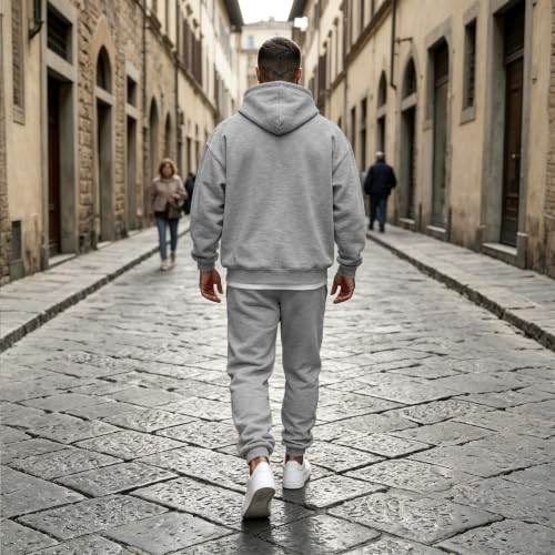 Mens Jogging Suits Oversized Sweatshirt Matching Set Two Piece Outfit - image 3
