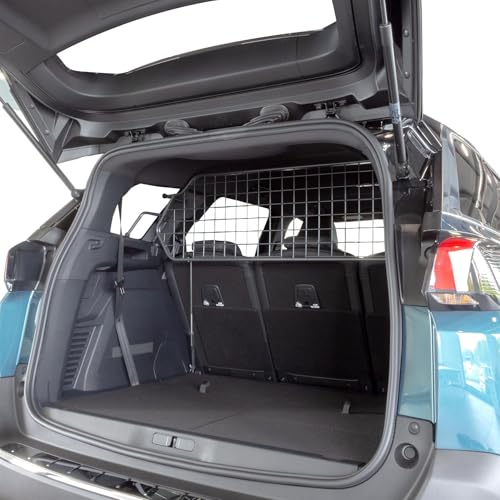 Travall Hundegitter Kompatibel mit Peugeot 5008 (2017-2024) Fahrzeugspezifischer Kofferraumschutz GepäckschutzTrenngitter Ladungsteiler Hochbelastbare Stahl Auto Hundesperre