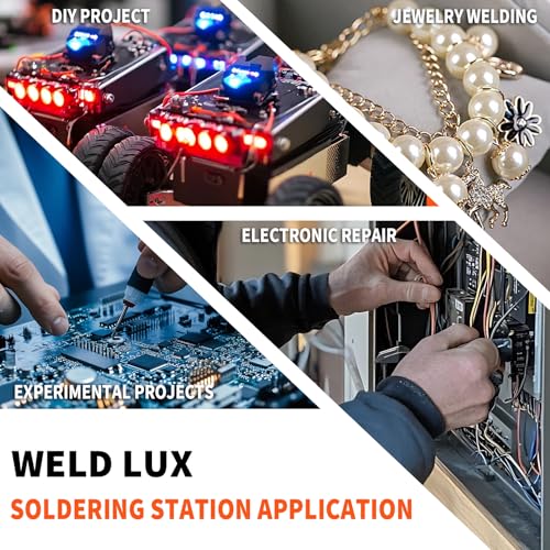 Image of 939D+ Digital Soldering Station, 100W Equivalent Soldering Iron Kit with PID Temperature Control (392F-896F), F /C Display, Fast Heating, ESD Safe, Lead Free Accessories (Black)