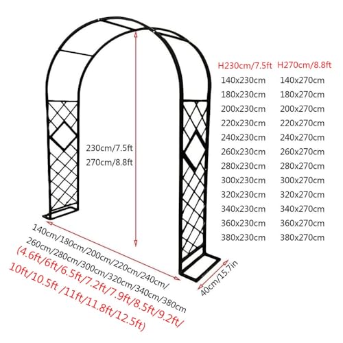 Arche de jardin en acier support haut de gamme fleurs grimpantes - 5