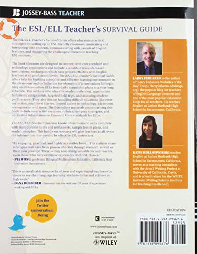 Jossey-Bass 9781118095676 The Esl / Ell Teacher'S Survival Guide: Ready-To-Use Strategies thumb #1