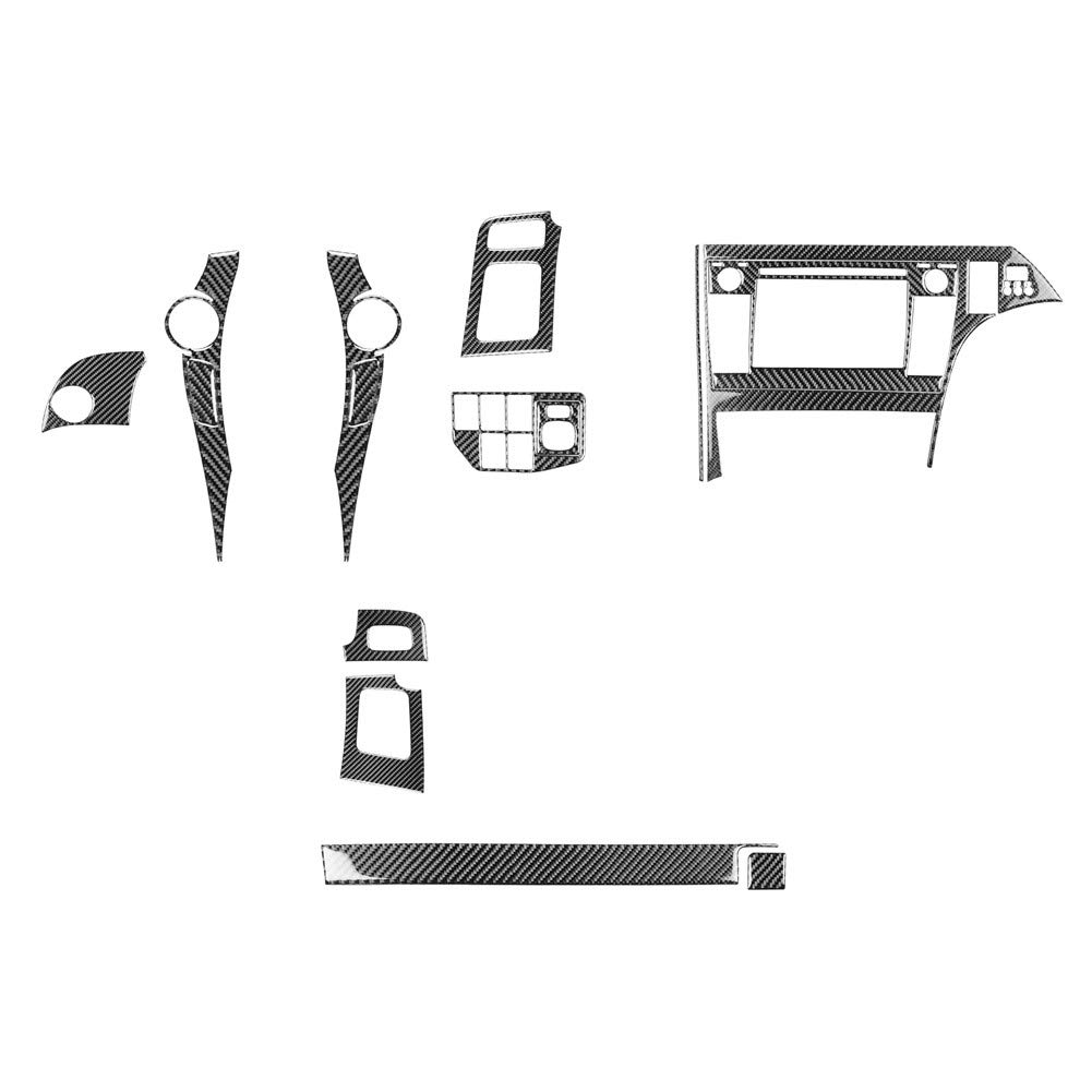 Car Navigation Panel Trim, MoreChioce 15PCS Carbon Fiber Center Console Navigation Panel Trim Decoration Sticker Car Interior Trim Compatible with 2012-2015,Right Drive