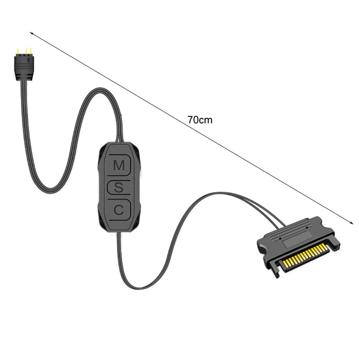 5V 3PIN ARGB Controller SATA Zasilacz do płyt głównych bez wentylatorów 5V ARGB lub DIY ARGB itp.