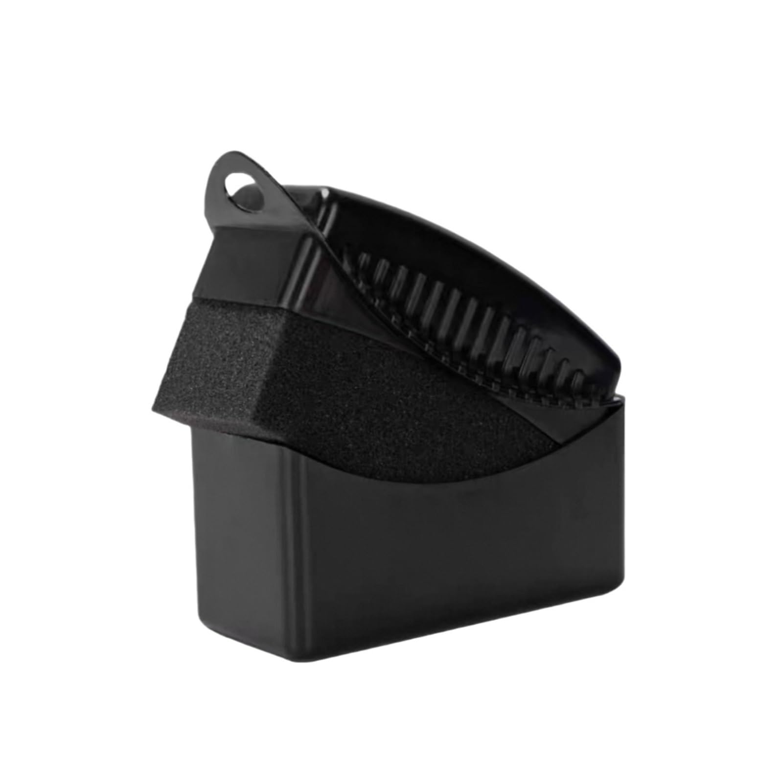 Reusable Tire Dressing Applicator Pad Foam Wheel Detailing Sponges For Tire Waxing Polishing,Auto Tire Shine Applicator With Lid(Black-1Pc)