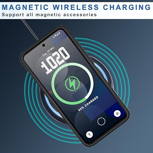 Image of CEDO Backcover for Nothing Phone 3a Pro (5G) | Compatible with Magsafe Wireless Charging | Camera Protection Shockproof Case | Magnetic Ring Lock Transparent Acrylic Clear Backcase (Black)