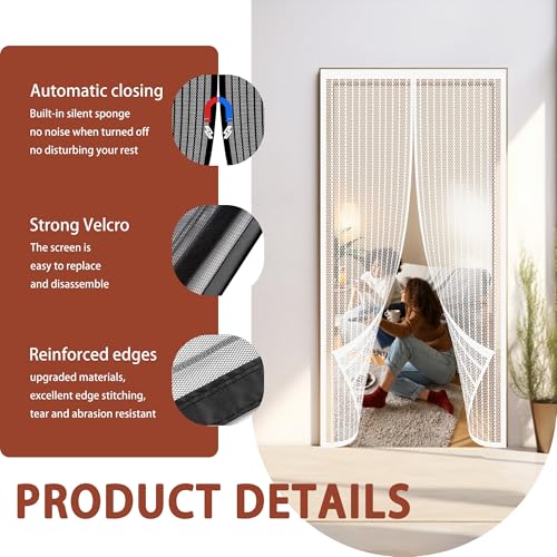 Rideaux anti mouches sans perçage pour bloquer les insectes