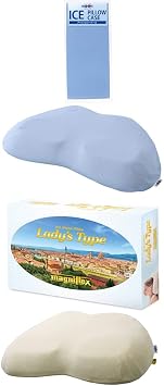 Maniflex Pillow, High Resilience, Bio-Shape Pillow, Womens, Off White + Maniflex New Ice Pillow Case, Bio Shape for Women, Cool to Touch, Absorbent, Quick Drying, For Hot People