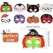 Blulu 12 Pieces Halloween Masks for Kids Favors Kids Halloween Face Mask Costumes Dress-up Supplies