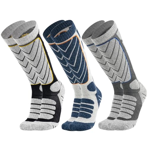 Catálogo para Comprar On-line Lana - los preferidos. 46 VOSHOME 3 Pares Calcetines Termicos Nieve Invierno, Calcetines de Esquí de Lana Merina para Mujeres y Hombres, Calcetas Invierno Largas, Ideales Nieve, Montaña, Snowboard y...