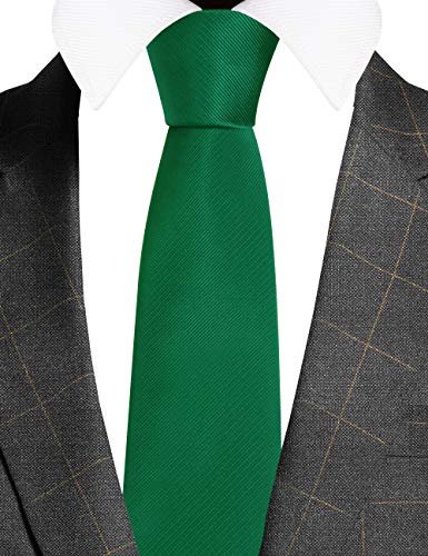 Image of GUSLESON Classic New 3.15 inch(8cm) Men's Solid Color Necktie Wedding Business Tie + Gift Box