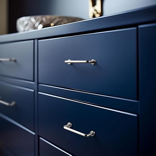 Miniatura 10 de Goo-Ki Paquete de 6 tiradores modernos de gabinete negro mate de 3 pulgadas de centro a centro