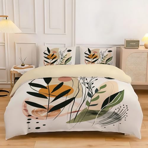 Funda de edredón King con líneas abstractas de microfibra suave 3