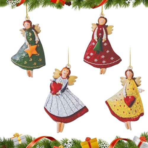 4er-Set Flache Engel Weihnachtsbaumschmuck 2D Acryl Christbaumschmuck...