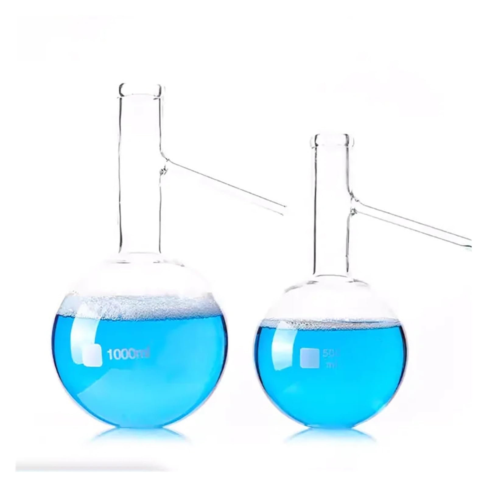 Matraz aforado de borosilicato, Matraz de destilación de Fondo Redondo de una Sola Boca de Vidrio, Equipo Experimental de 100/250/500/1000 mm(250ml)