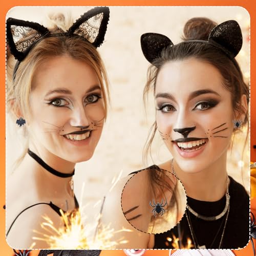 Estune 60 Pairs Halloween Earrings Bulk for Women Halloween Cute Stud Earrings Sets Ghost Pumpkin Witch Party Jewelry Gifts4