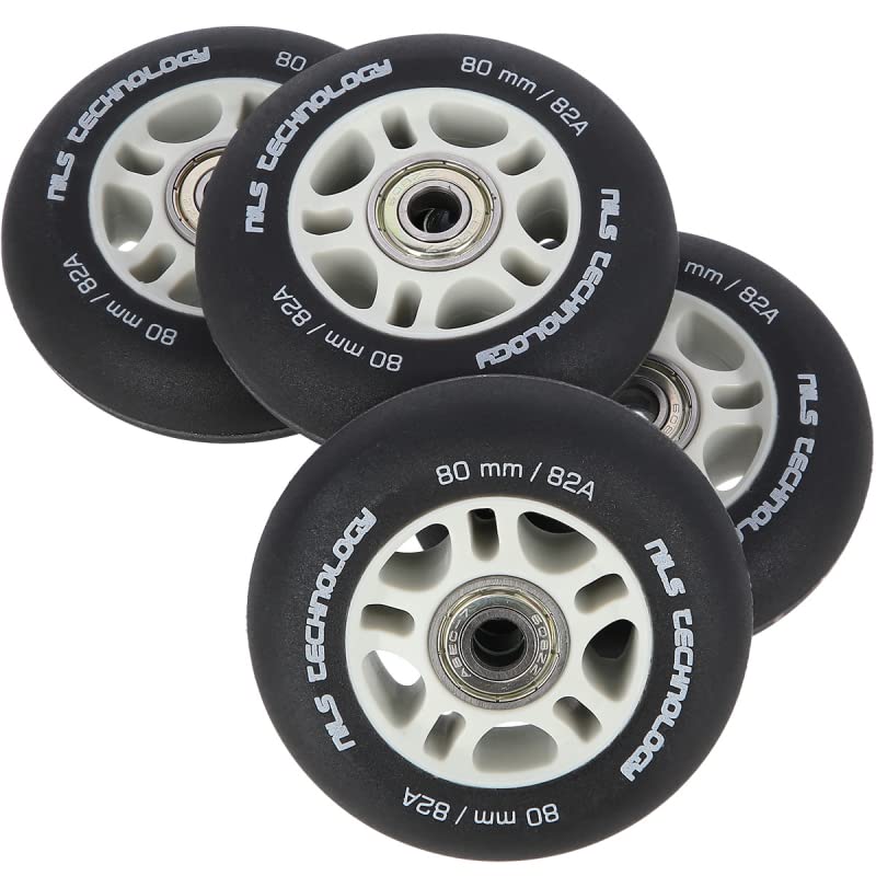Lot De 8 Roues Pour Patins à Roulettes/roller - ABEC9, Dureté 82A, Diamètres 64-84 Mm - Avec Roulements