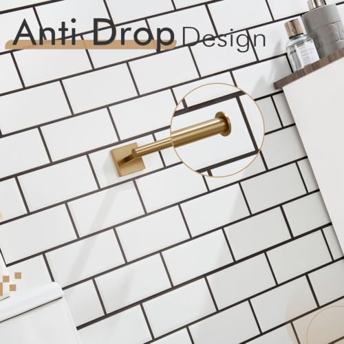 Image of KOKOSIRI Toilet Paper Holder Toilet Roll Holders Hold Mega Rolls Kitchen Bathroom Tissue Paper Dispenser Champagne Bronze Stainless Steel, B2008CPG