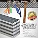Neodymium N52 Bar Magnets (10 Pack) - Incredibly Powerful Adhesive Strength | Small, Thin Rectangular Metal Rare Earth Magnets (60 x 10 x 3 mm) | for Industrial, Hobby, Refrigerator & Craft Use