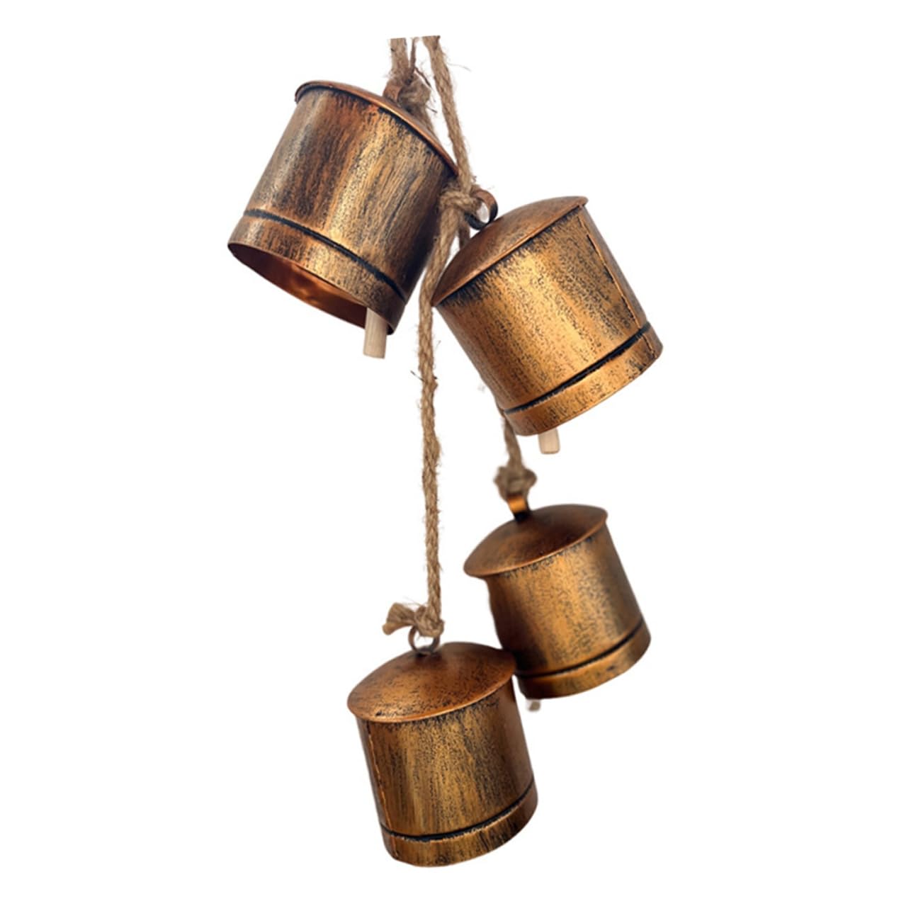 HOODANCOS Vintage Metal Cow Bells for Crafts Rustic Iron Hanging Decorations for Cattle Sheep and DIY Projects Elegant Bells for Home and Garden Decor